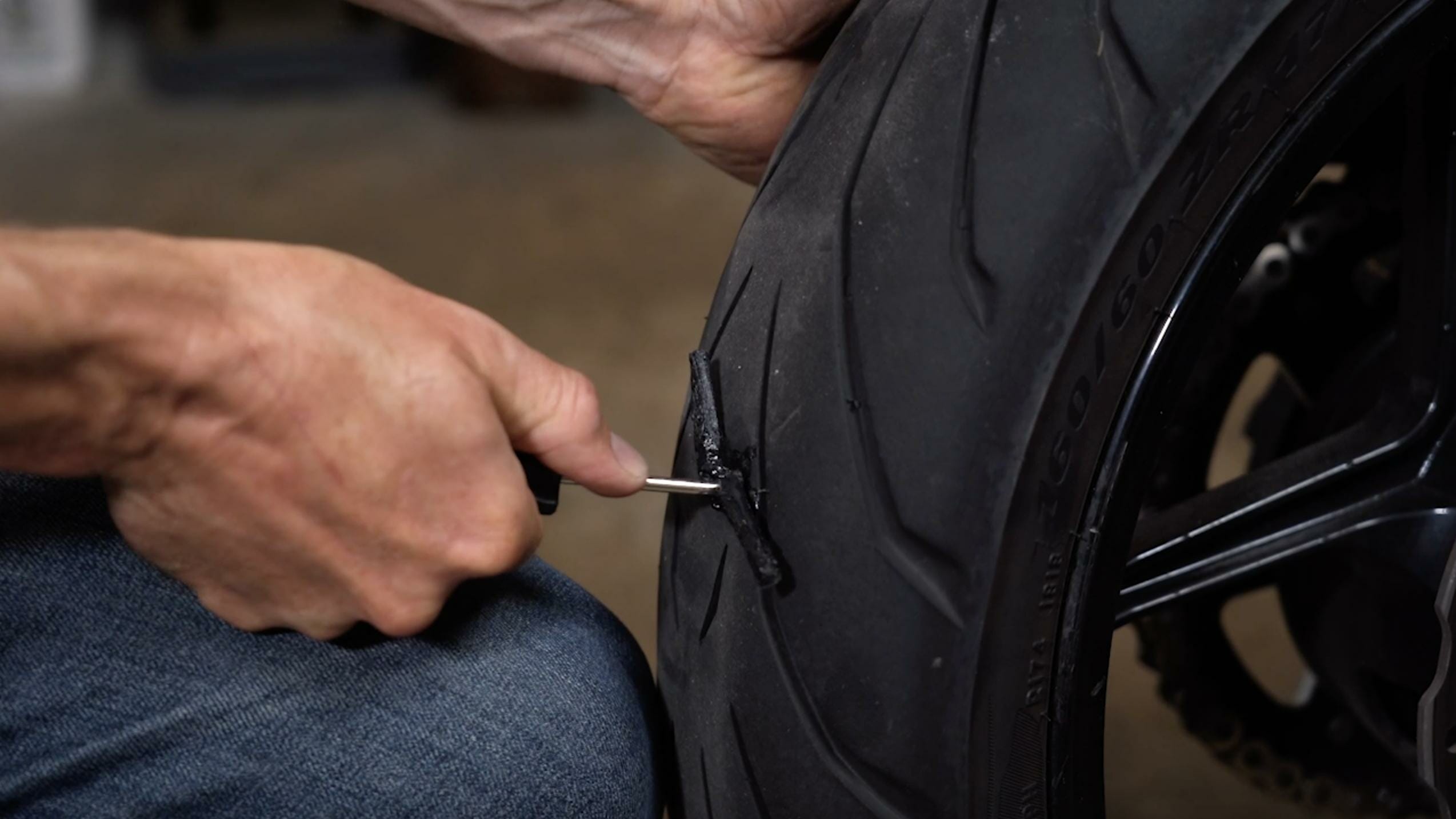 Why should you not repair punctured motorcycle tires