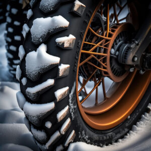 moto tire close up