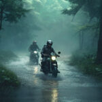 motorbikes on rain