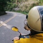 motorbiker on a road trip